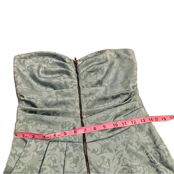Method Mint Brocade Ruched Strapless Mini Dress - Size Medium - Picture 13 of 16